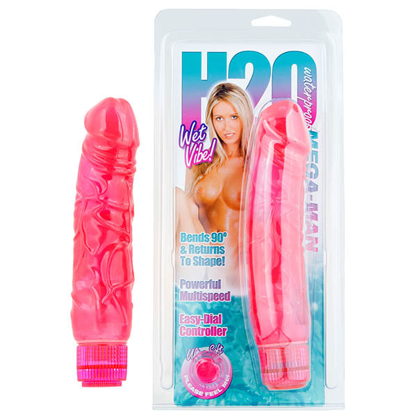 H2O Mega-Man - Pink 21.6 cm (8.5'') Vibrator