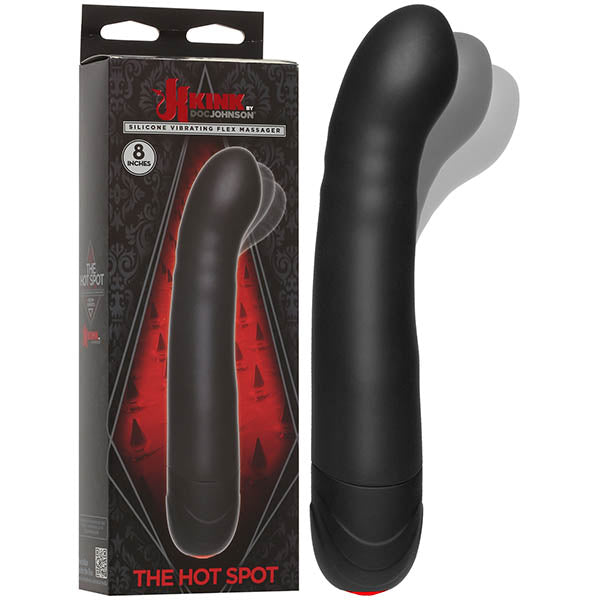 Kink The Hot Spot - Black 20.3 cm (8'') Anal Vibrator with Flicking Tip