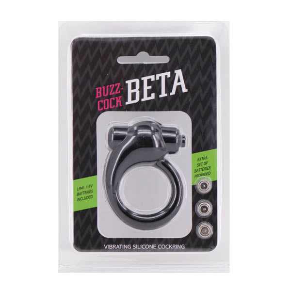 Buzz-Cock Beta - Black Vibrating Cock Ring