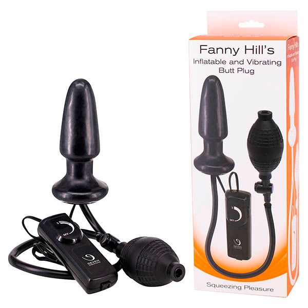 Fanny Hills - Black Inflatable & Vibrating Butt Plug