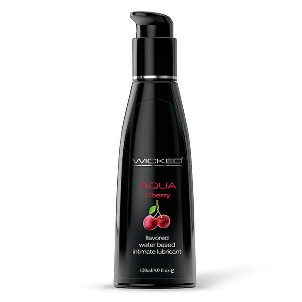 Wicked Aqua Cherry - Cherry Flavoured Water Based Lubricant - 30 ml (1 oz) Bottle