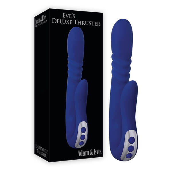 Adam & Eve Eve's Deluxe Thruster - Blue 23 cm (9'') USB Rechargeable Thrusting Rabbit Vibrator