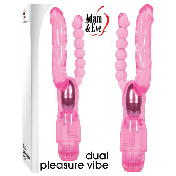 Dual Pleasure Vibe - Pink 12 cm (4.75'') Vibrator with Anal Probe