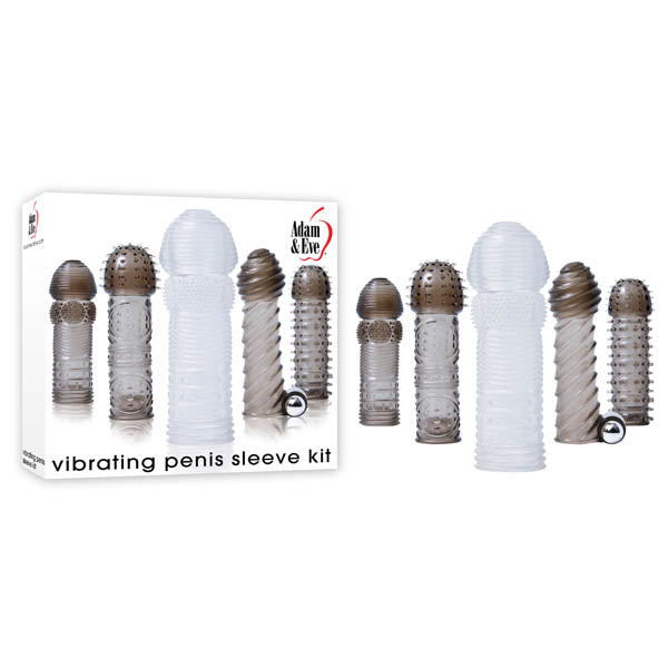 Adam & Eve Vibrating Penis Sleeve Kit - Penis Sleeves - Set of 5