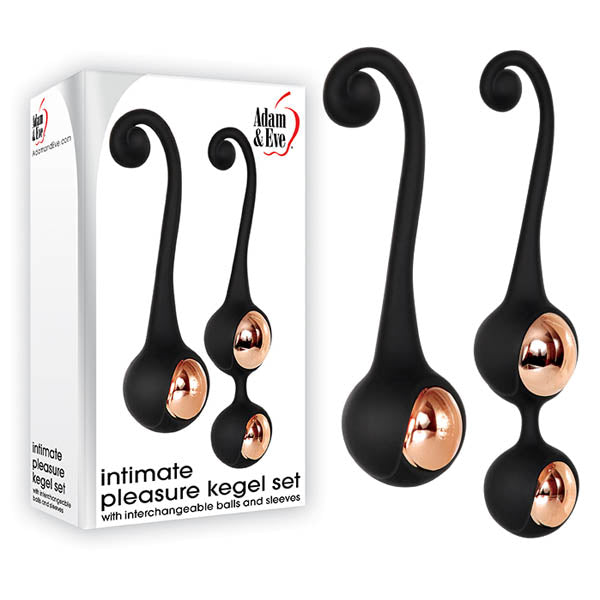 Adam & Eve Intimate Pleasure Kegel Set - Black Kegel Trainer Kit
