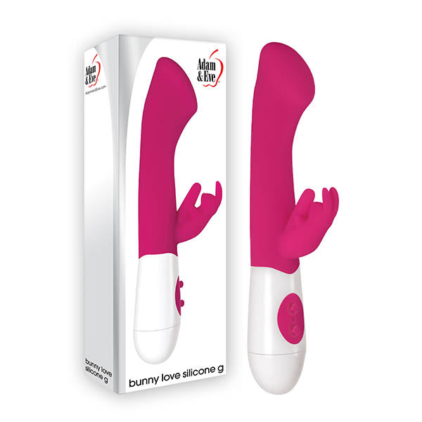 Adam & Eve Bunny Love Silicone G - Pink 19 cm (7.5'') Rabbit Vibrator