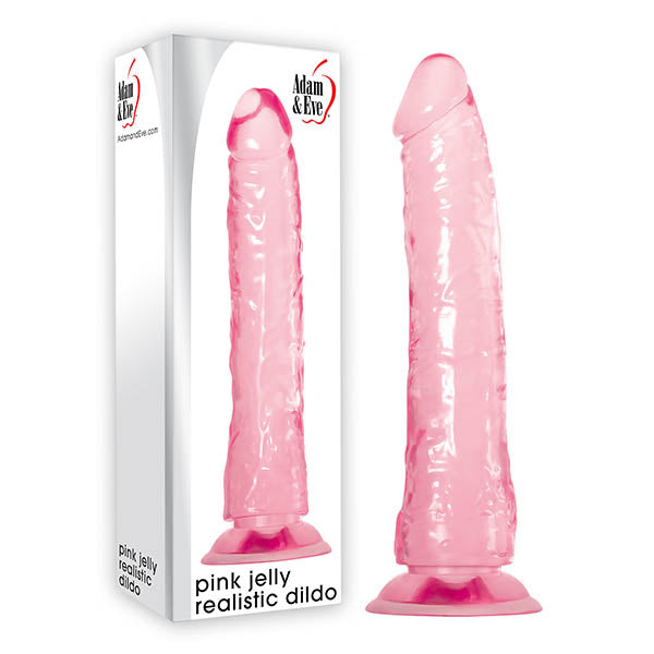 Adam & Eve Pink Jelly Realistic Dildo - Pink 21 cm (8'') Dong