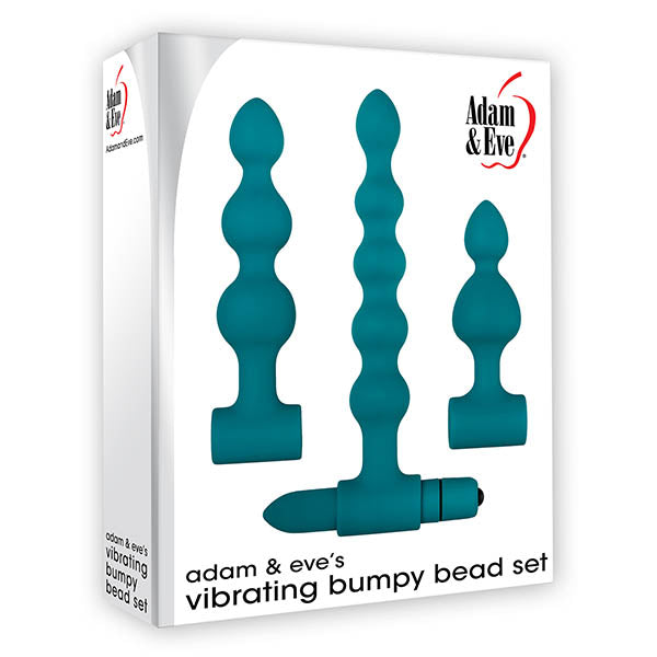 Adam & Eve Vibrating Bumpy Bead Set - Green Vibrating Anal Bead Set