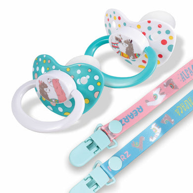 Rearz Alpaca Pacifier and Clip 2 Pack Product View