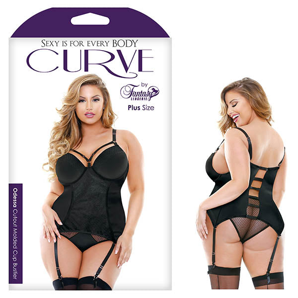 Curve Odessa Cutout Molded Cup Bustier - Black - 3X/4X Size