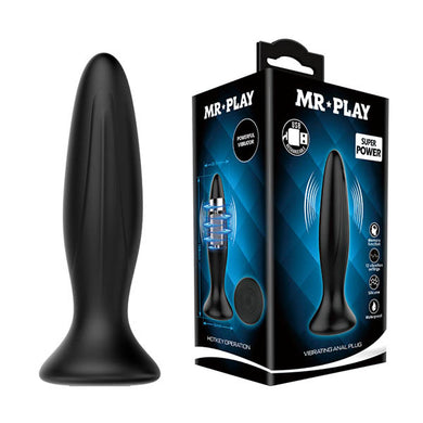 MR PLAY Vibrating Anal Plug - Black USB Rechargeable Vibrating Butt Plug Product View