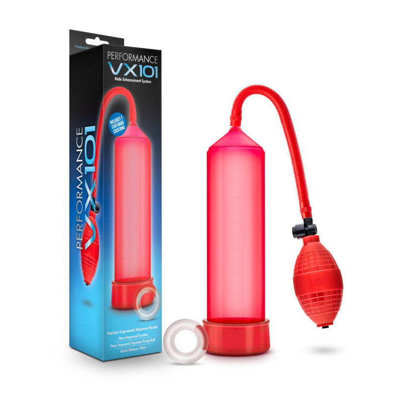 Performance VX101 Male Enhancement Pump - Red Penis Pump