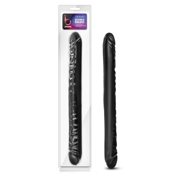 B Yours - 18'' Double Dildo - Black 45.7 cm (18'') Double Dong