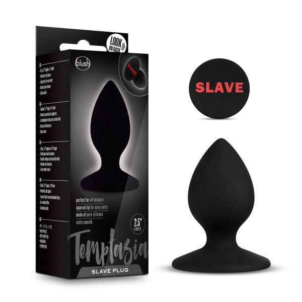 Temptasia - Slave Plug - Black 6.4 cm (2.5'') Silicone Butt Plug