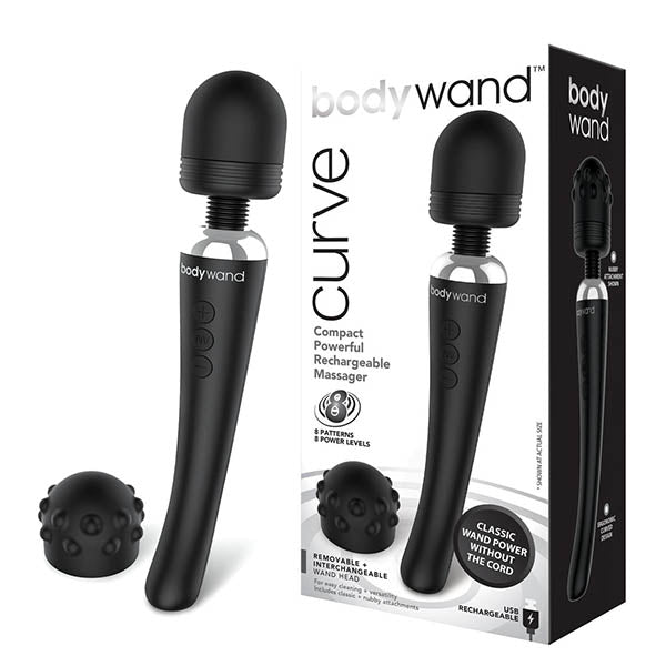 Bodywand Curve - Black USB Rechargeable Massager Wand