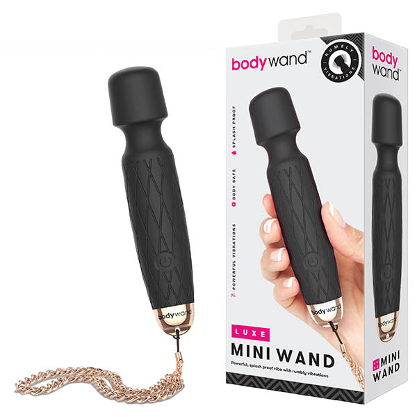 Bodywand Luxe Mini Wand - Black USB Rechargeable Massage Wand