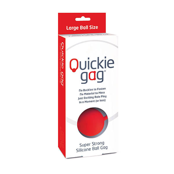 Quickie Gag - Red Silicone Large Ball Gag