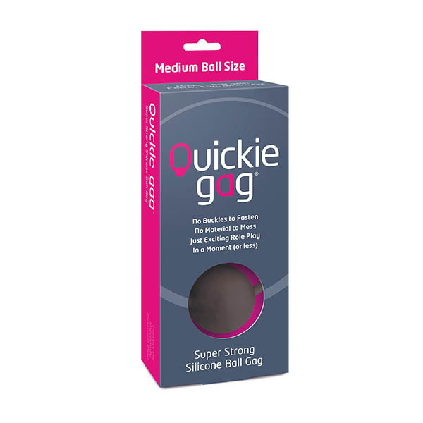 Quickie Gag - Black Silicone Medium Ball Gag