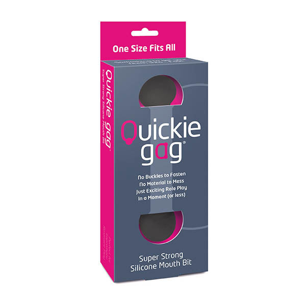 Quickie Gag - Black Silicone Bit Gag