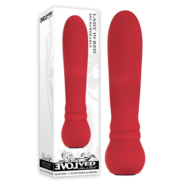 Lady In Red - Red 10.8 cm USB Rechargeable Bullet