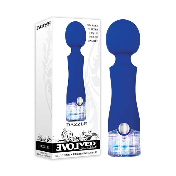 Evolved Dazzle - Blue 15 cm USB Rechargeable Massage Wand