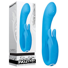 Load image into Gallery viewer, Evolved Sea Breeze Bunny - Blue 8&quot; USB Rechargeable Rabbit Vibrator
