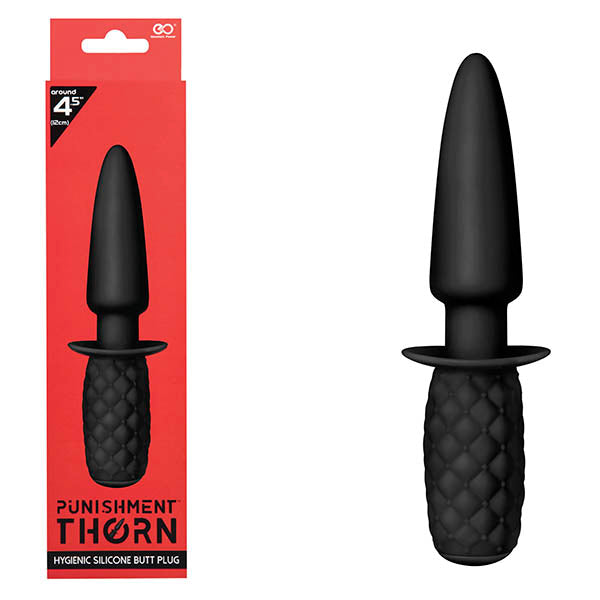 Punishment Thorn - Black 11.4 cm (4.5'') Butt Plug with Handle
