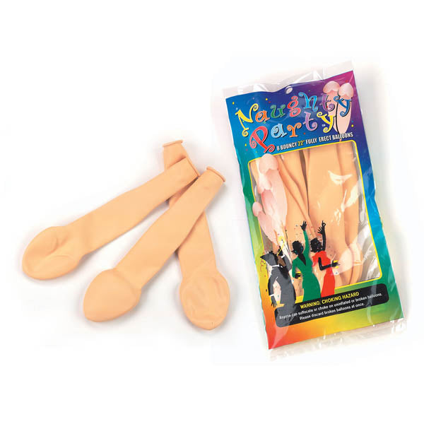 Naughty Party - Flesh Penis Balloons - Pack of 8