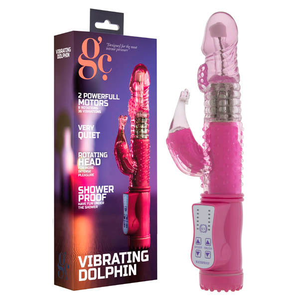 GC. Vibrating Dolphin - Pink 22 cm Dolphin Pearl Vibrator