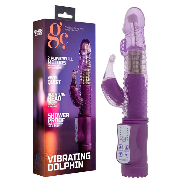 GC. Vibrating Dolphin - Purple 22 cm Dolphin Pearl Vibrator
