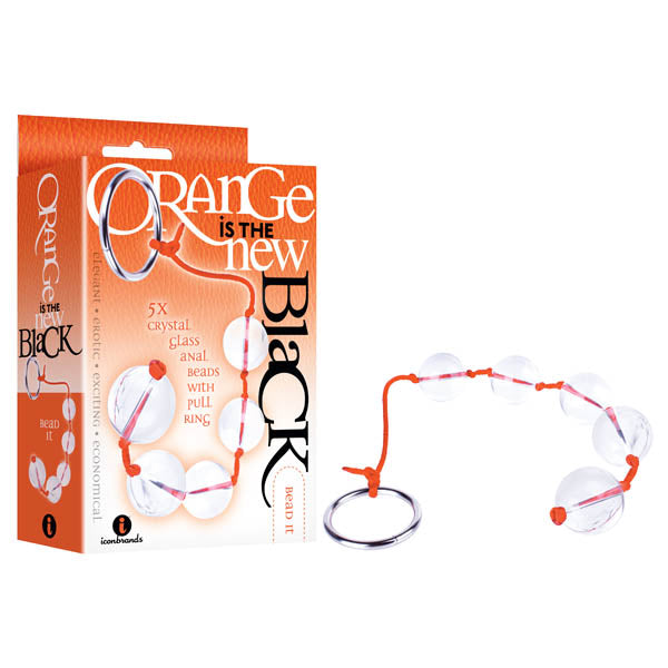 Orange Is The New Black - Bead-It - Clear Anal Beads with Ring Pull