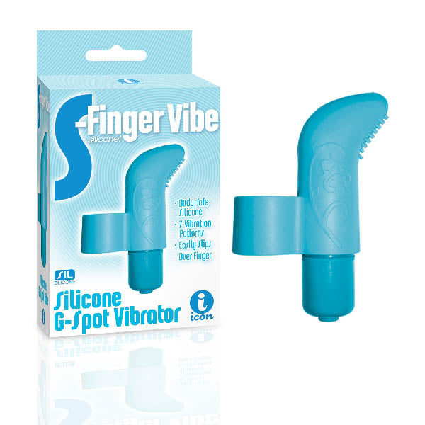 The 9's S-Finger Vibe - Blue Finger Stimulator