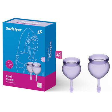 Satisfyer Feel Good - Lilla Purple Silicone Menstrual Cups - Set of 2