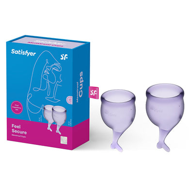 Satisfyer Feel Secure - Lilla Purple Silicone Menstrual Cups - Set of 2 Product View