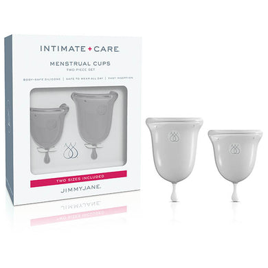 Jimmyjane Intimate Care Menstrual Cups - Clear - 2 Piece Set Product View