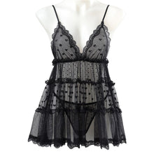 Load image into Gallery viewer, Romantic Lingerie Set Black
