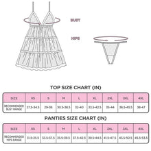 Load image into Gallery viewer, ABDL LittleForBig | Romantic Lingerie Set White Size Chart
