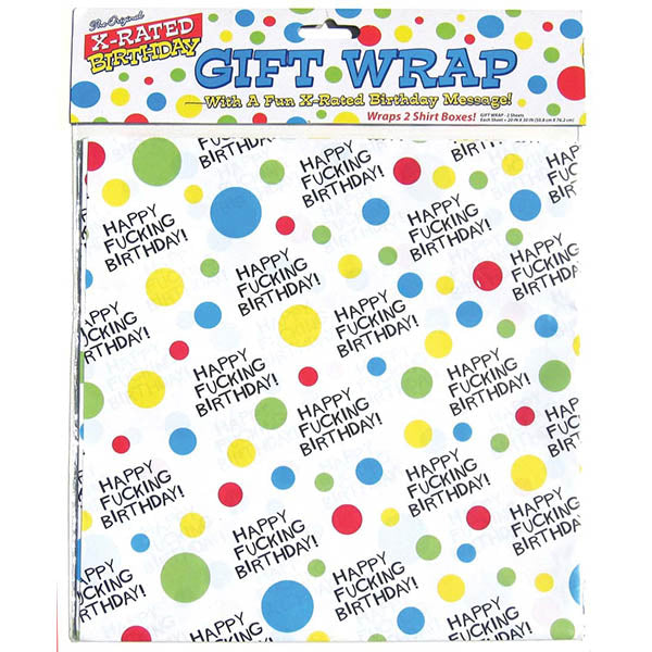 X-Rated Birthday Gift Wrap Paper - Novelty Wrap