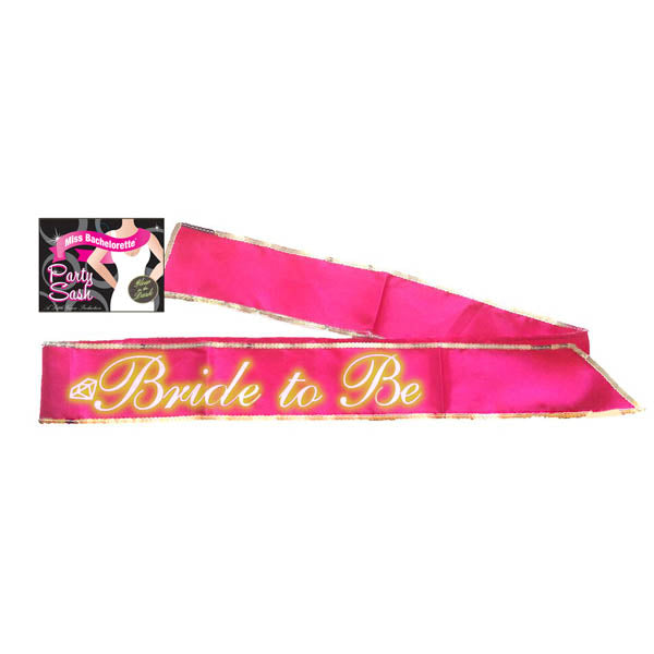 Bride-to-be Sash - Glow in the Dark Hot Pink Hen's Party Sash