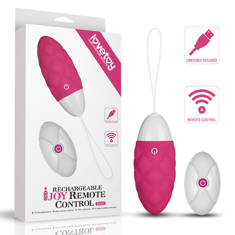 IJOY Rechargeable Remote Control Egg - Pink USB Rechargeable Egg with Remote