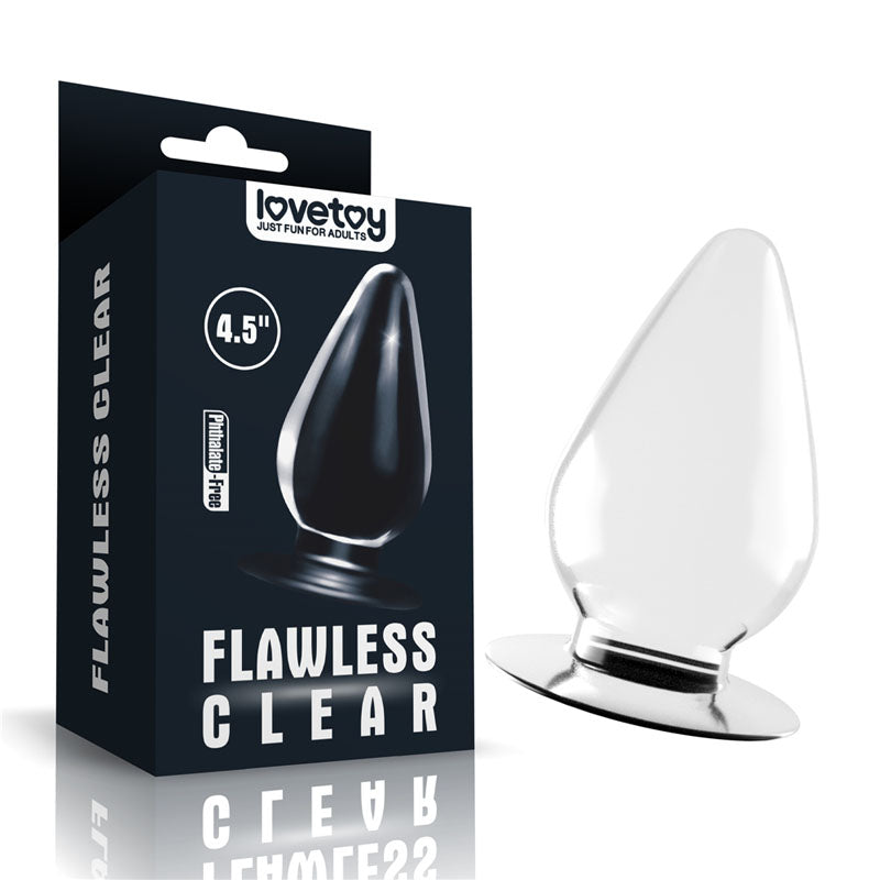 Flawless Clear Anal Plug 4.5'' - Clear 11.5 cm Butt Plug