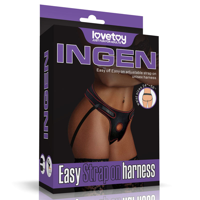 Ingen Easy Strap-On Harness - Black Adjustable Strap-On Harness (No Probe Included)