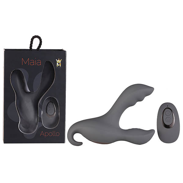 Maia Apollo - Black USB Rechargeable Prostate Massager with Wireless Remote