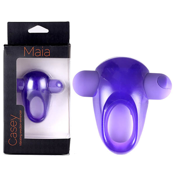 Maia Casey - Purple USB Rechargeable Vibrating Cock Ring