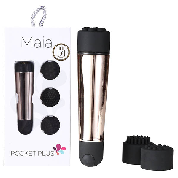 Maia Pocket Plus - Gold USB Rechargeble Mini Massager Wand