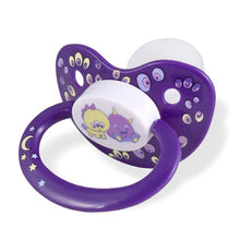 Load image into Gallery viewer, Rearz Monsters Pacifier and Clip 2 Pack Purple Side
