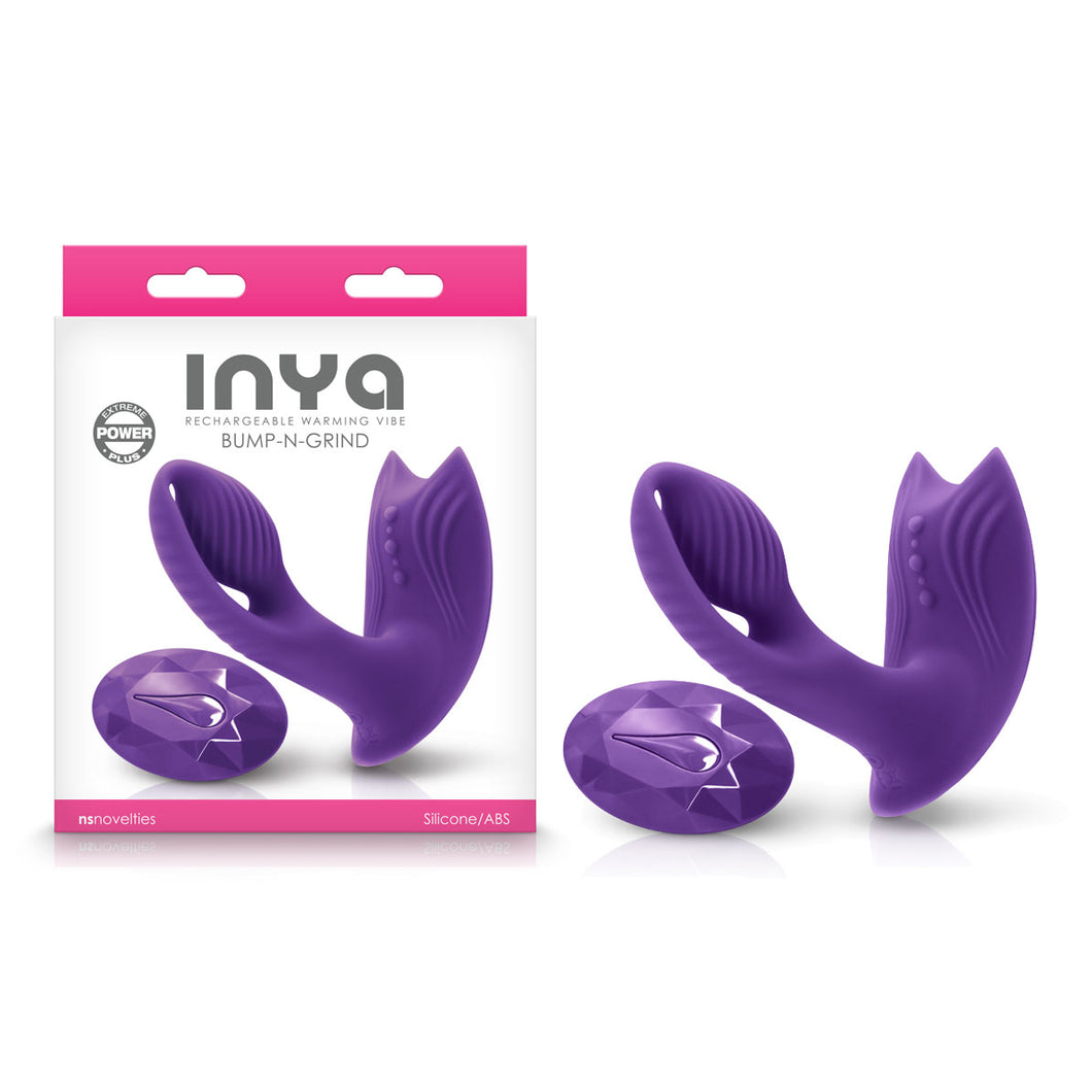 Inya Bump-N-Grind - Purple Rechargeable Stimulator with Remote Control