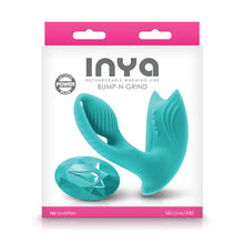 Load image into Gallery viewer, Inya Bump-N-Grind - Teal Rechargeable Stimulator with Remote Control
