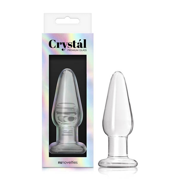 Crystal Tapered Plug - Clear Glass Medium 10.6 cm Butt Plug