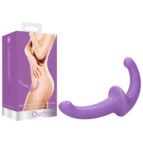 Ouch! Silicone Strapless Strapon - Purple Strapless Strap-On